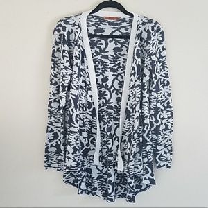 Belldini open front high low floral print cardigan
